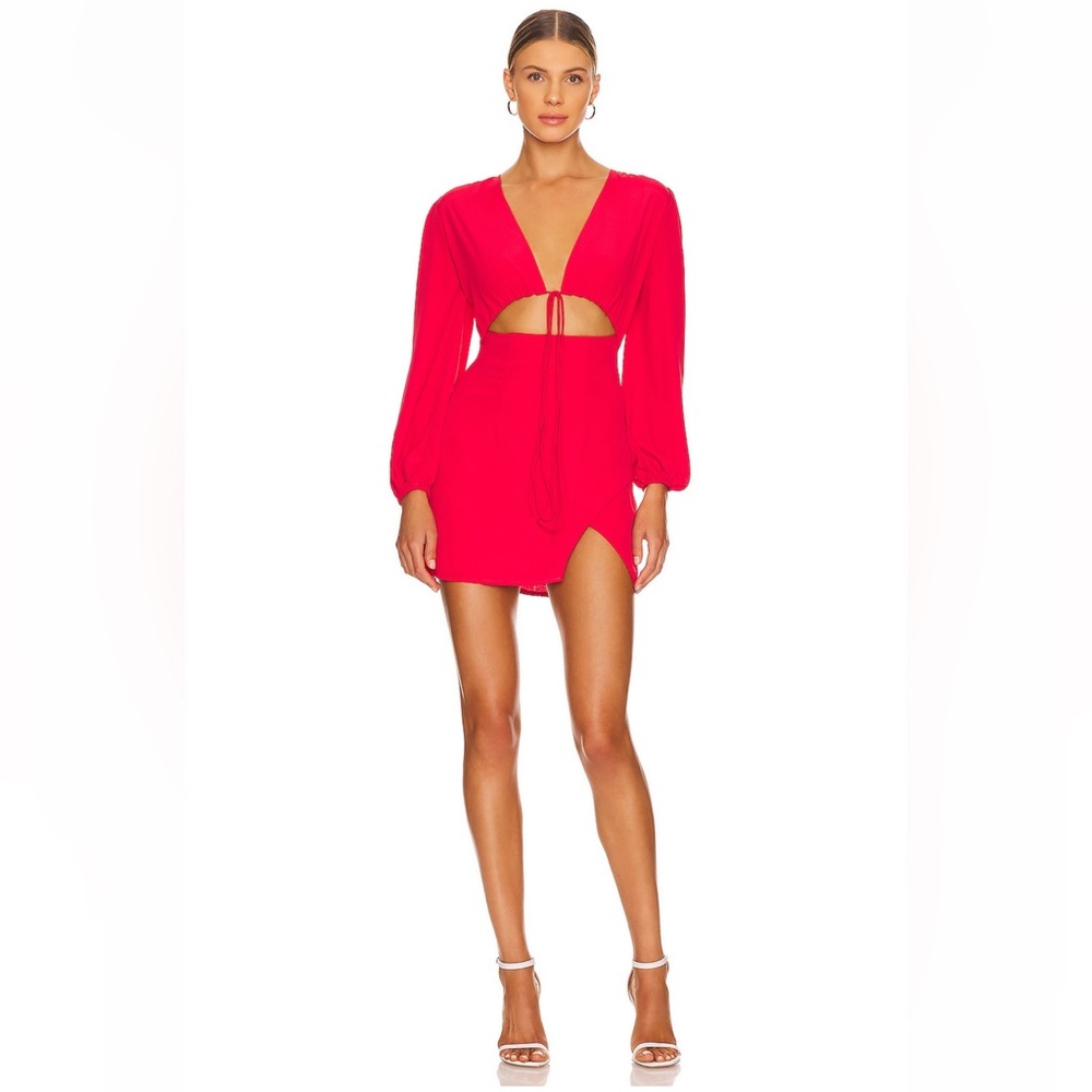 Revolve Superdown Selene Wrap Dress in Red NWOT - Size XS